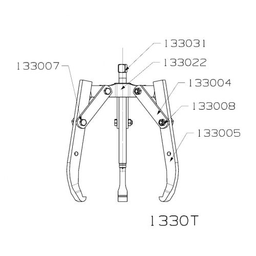 EXTRACTOR FORZA SERIE 1300T0 MECÁNICO DE 3 PATAS